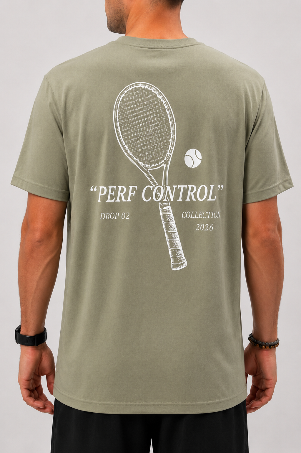 T-shirt Coton Biologique Kaki - Racquet Club
