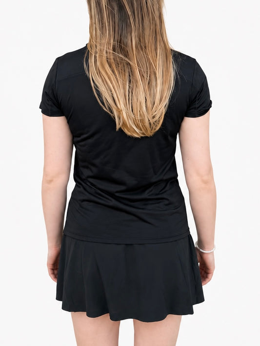 T-SHIRT TECHNIQUE FEMME - NOIR