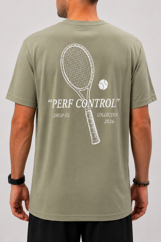 T-shirt Coton Biologique Kaki - Racquet Club